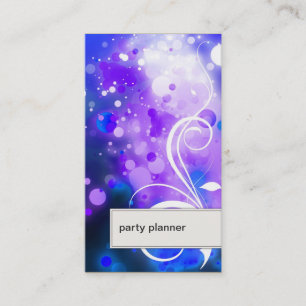 Party-Planer-Geschäfts-Karten-abstrakte Punkte u. Visitenkarte
