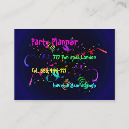 Party-Planer-Geschäfts-Karten-Schablone Visitenkarte
