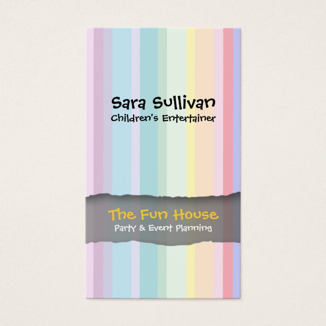 Party-Planer Special Skills Service PastelStreifen (Vorderseite)