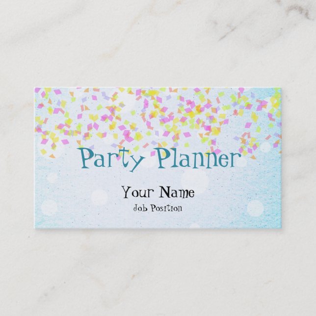 Party Planer Visitenkarte (Vorderseite)