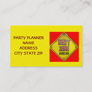 "PARTY PLANERS GESCHÄFTSKARTE VISITENKARTE