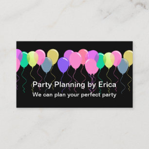 Party Planning Services Balloons Theme Visitenkarte