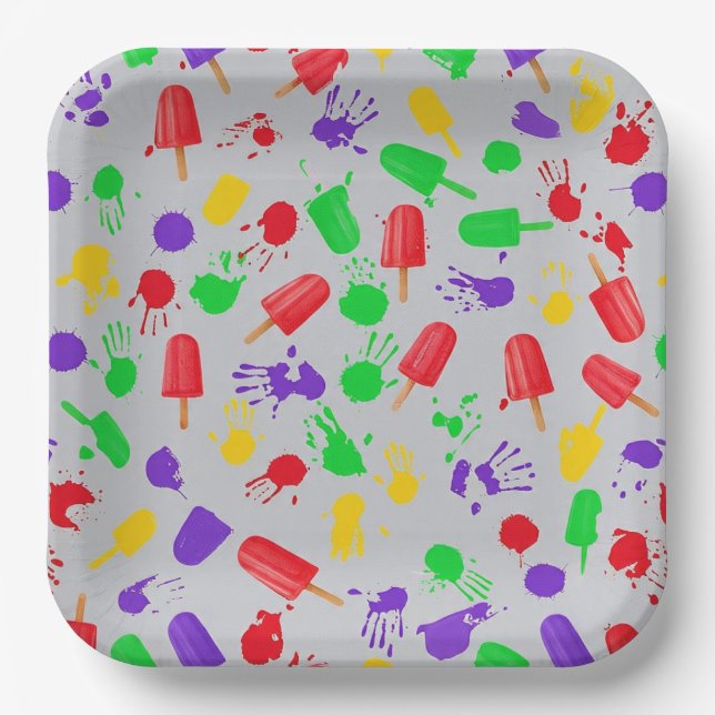 Party Plate für gefrorene Freunde Pappteller (Vorderseite)