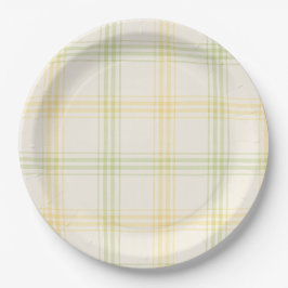 Party Plate | Lime & Lemon Plaid | Gin & Tonic Pappteller