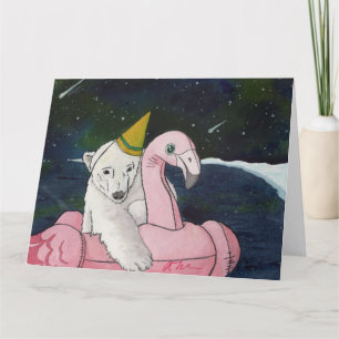 Party: Polar Bear Card 8.5"x11" Dankeskarte