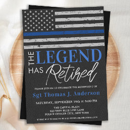 Party "Police Legend Retirement Thin Blue Line" Einladung