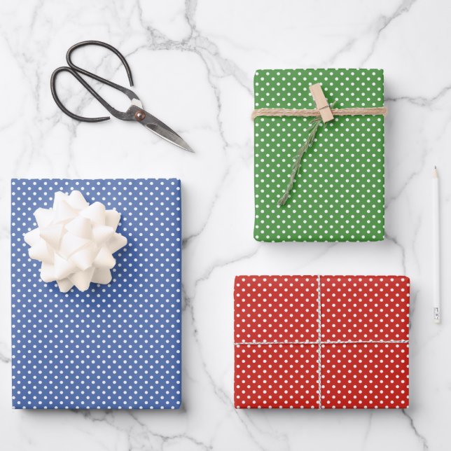 Party Polka Dots Pattern Geschenkpapier Set (Vorderseite)