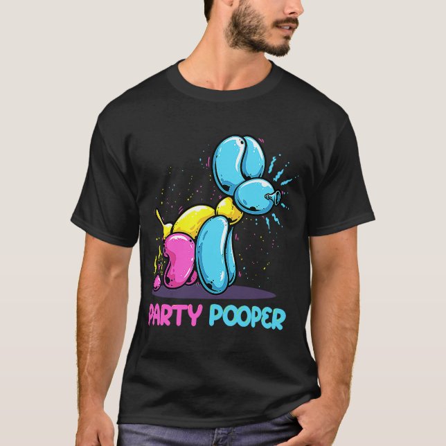 Party Pooper Kidcore Ballon Dog Birthday Ballon T-Shirt (Vorderseite)