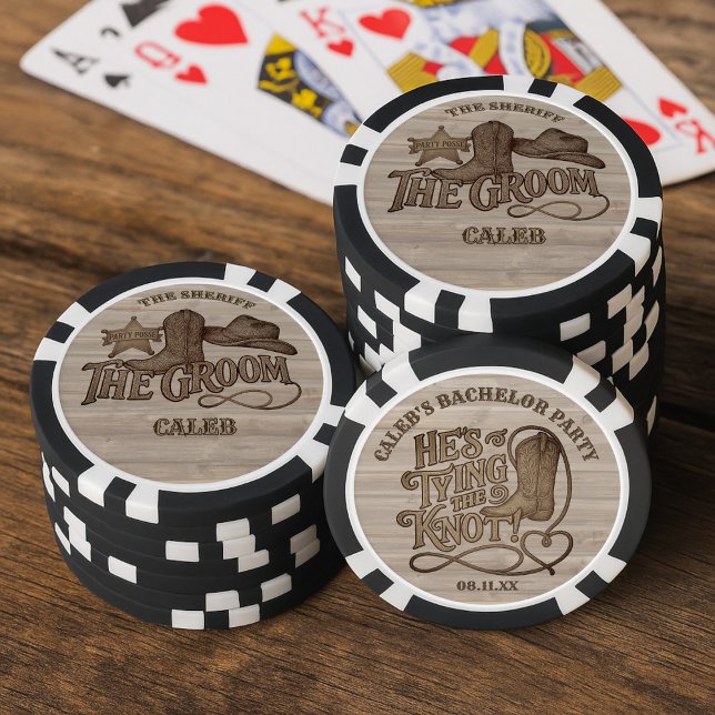 Party Posse Sheriff Cowboy Groom Bachelor Party Pokerchips (Von Creator hochgeladen)