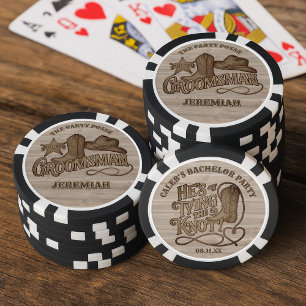 Party Posse Trauzeuge Rustic Cowboy Bachelor Party Pokerchips
