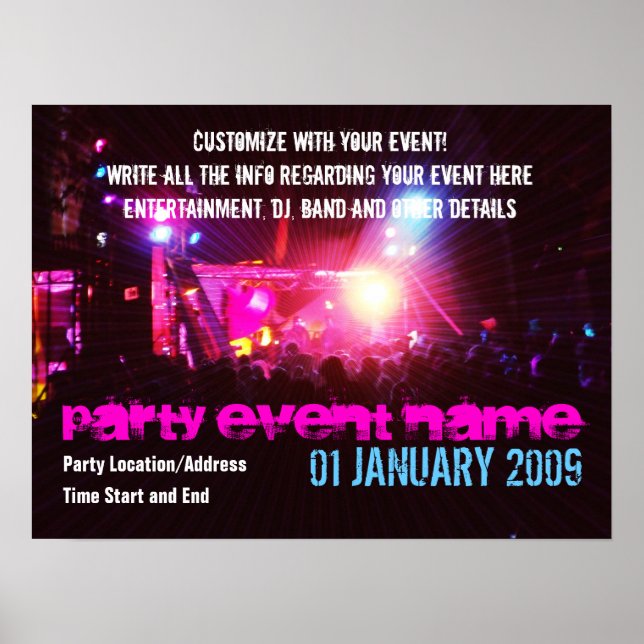 Party Poster #002 Poster (Vorne)