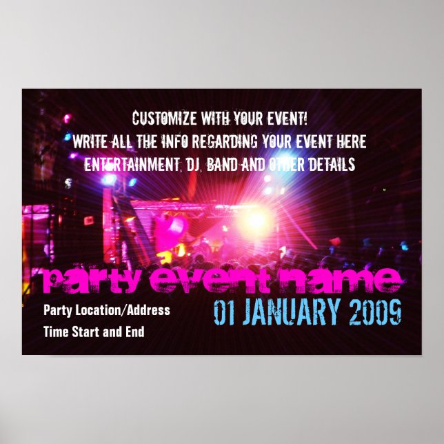Party Poster #002 Poster (Vorne)