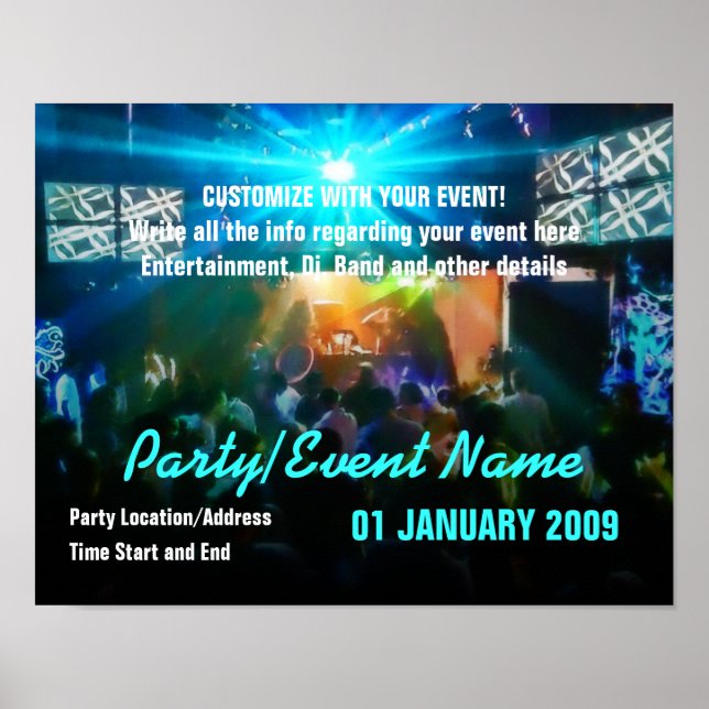 Party Poster #003 Poster (Vorne)
