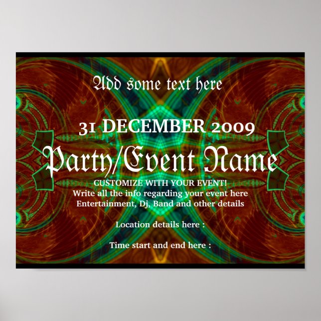 Party Poster #010 Poster (Vorne)
