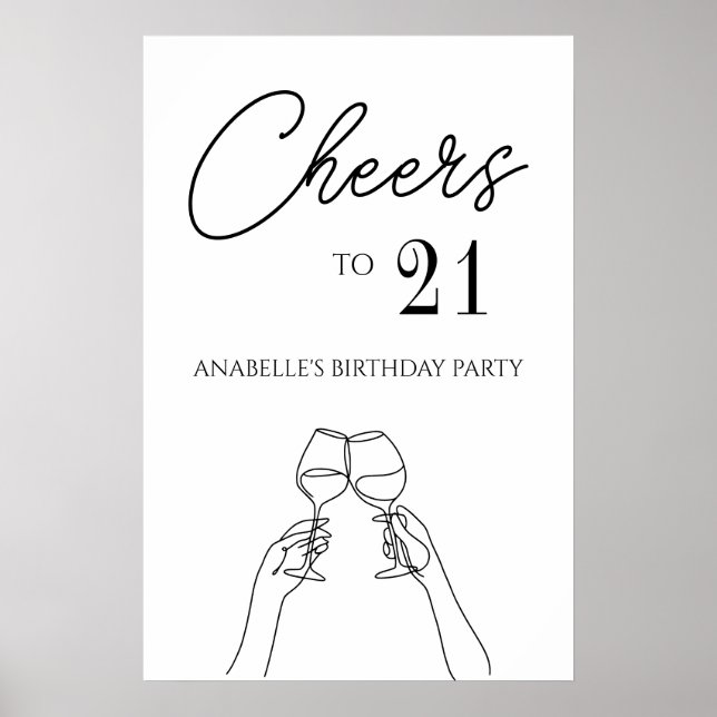 Party-Poster zum 21. Geburtstag Poster (Vorne)