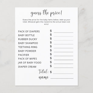 Party Price Guess Game