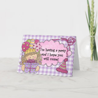 Party Princess Einladungen zum Geburtstag