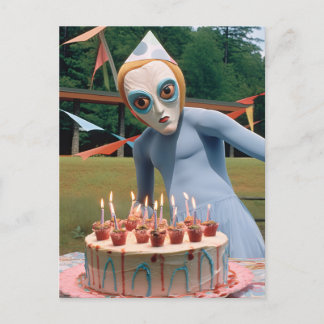 Party Probe, komische und lustige Postkarte