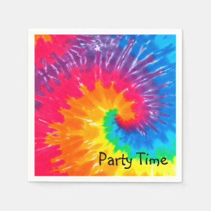 Party Psychedelic Gefärbte Krawatte Design Serviette