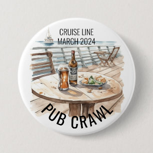 Party Pub Crawl Cruise Line Bachelorette Button