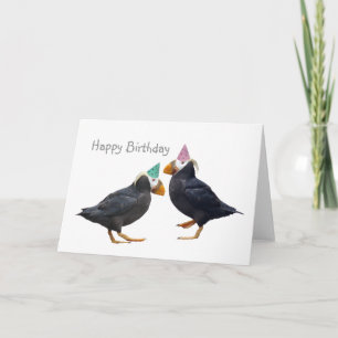 Party Puffins Geburtstagkarte Karte