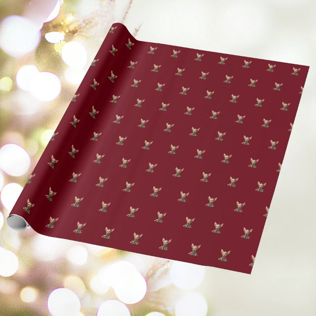 Party Pup Christmas Dog Wrapping Paper Geschenkpapier (Von Creator hochgeladen)