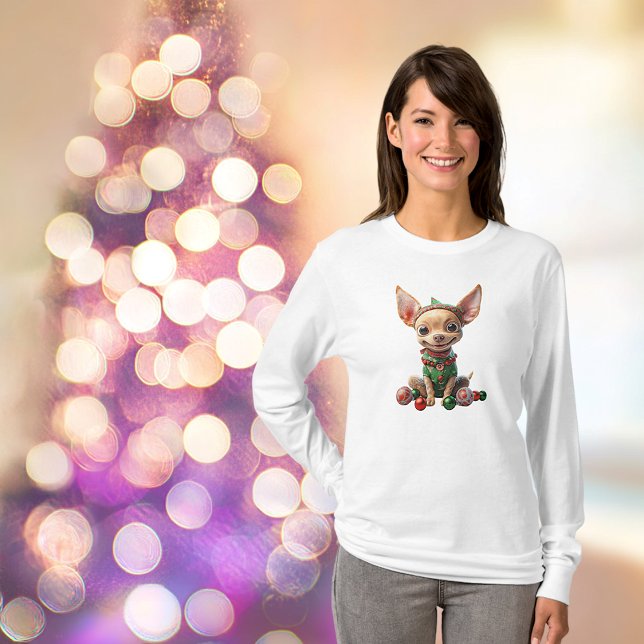 Party Pup Christmas Hund Frauen T-Shirt (Von Creator hochgeladen)