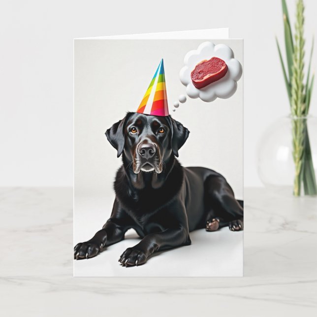 Party Pup Fleisch Wunsch Karte (Vorderseite)