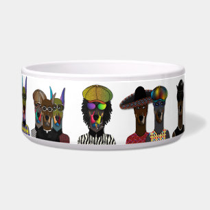 "Party Pups" Designer-Hundefutter-Schale – Bunt &  Napf