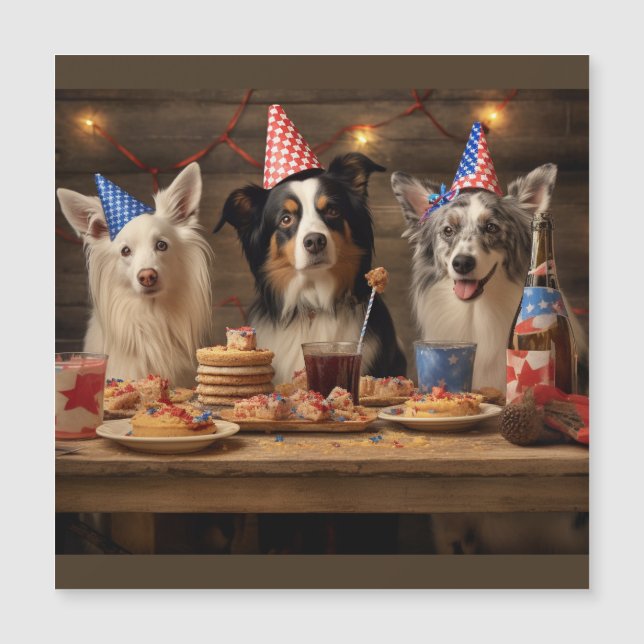 Party Pups Magnetkarte (Vorderseite)