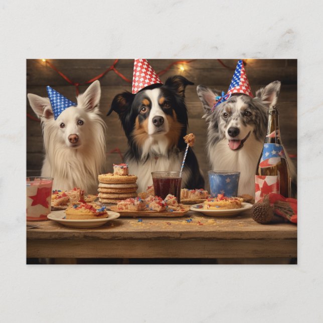 Party Pups Postkarte (Vorderseite)