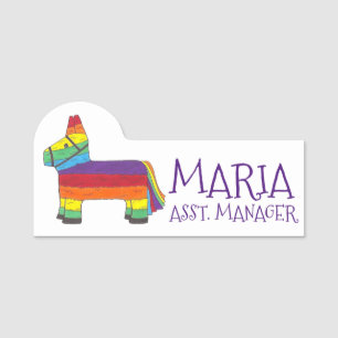 Party Rainbow Donkey Piñata Fiesta Namensschild