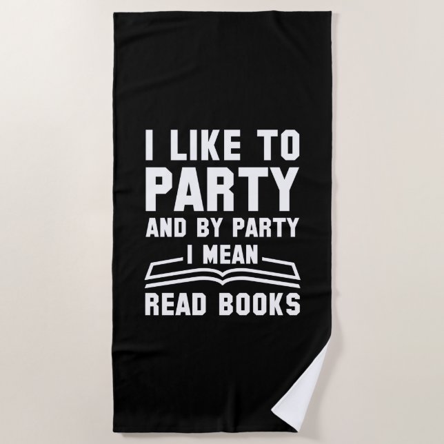 Party Read Books Strandtuch (Vorderseite)