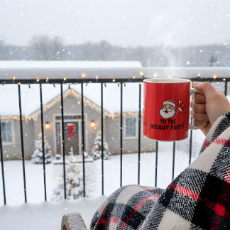  Party Ready Santa Claus Modern Funny Invitation Kaffeetasse