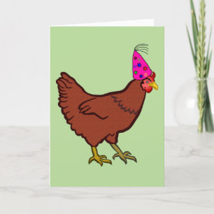 PARTY ROOSTER GLÜCKLICH GEBURTSTAG GREETING CARDS FEIERTAGSKARTE