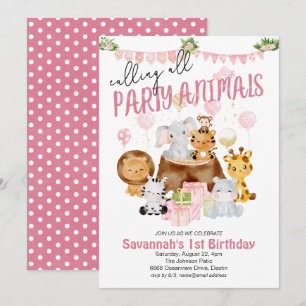 Party Rosa Geburtstag Einladung