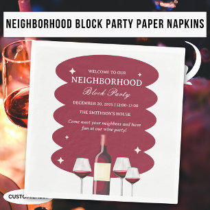 Party "Roter Wein" Serviette