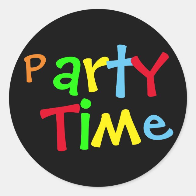 Party Runder Aufkleber (Vorderseite)