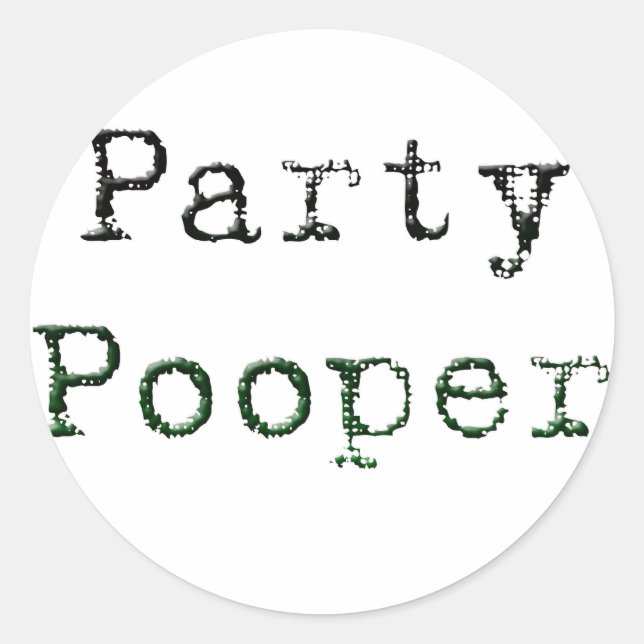 Party Runder Aufkleber (Vorderseite)