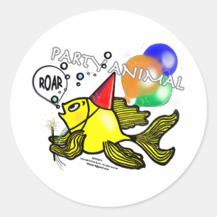 Party Runder Aufkleber