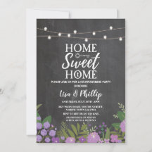 Party Rustikales Blumenkhalk Einladung