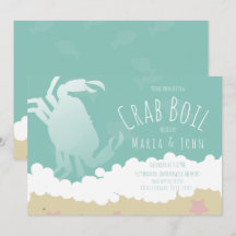 Party Sand Ocean Waves Einladung von White Crab Bo