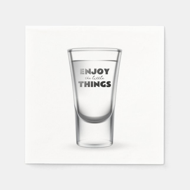 Party-Schiebeglas mit Text Serviette (Vorderseite)