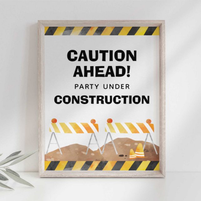 Party-Schild unter Bau Poster (Von Creator hochgeladen)