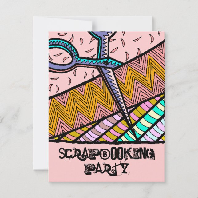 Party Scrapbooking Partys Einladung (Vorderseite)