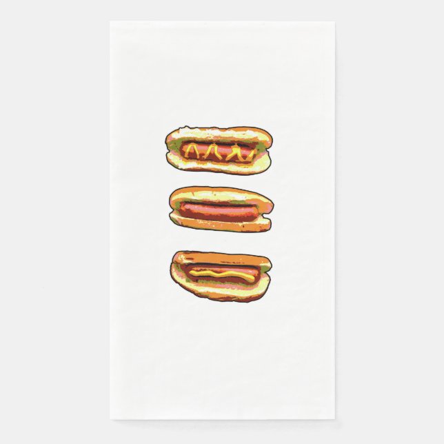 Party-Serviette mit Hot Dog Serviette (Vorderseite)