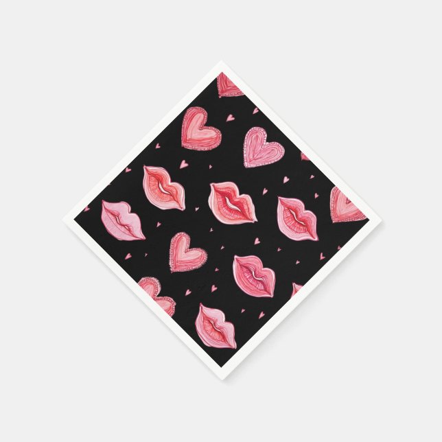 Party Servietten Glücklicher Valentinstag (Ecke)