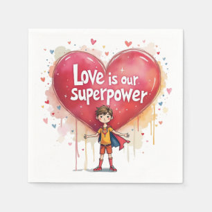 Party Servietten Glücklicher Valentinstag