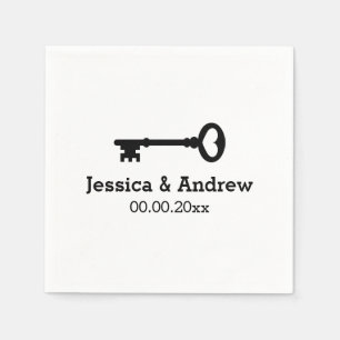 Party-Servietten mit Vintagem Schlüssel Serviette