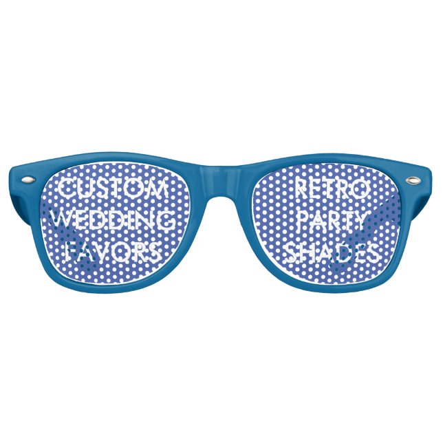 Party-SHADES für die Hochzeit - RETRO-BLAU Partybrille (Vorderseite)